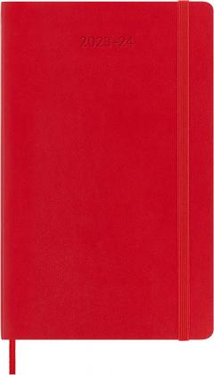 Agenda 2023-2024 - 18-Month Weekly Planner - Large, Soft Cover - Scarlet Red