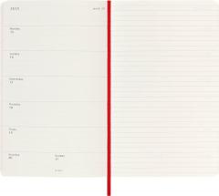 Agenda 2023-2024 - 18-Month Weekly Planner - Large, Soft Cover - Scarlet Red