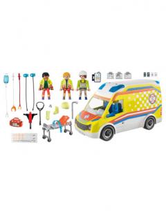 Set de joaca - City Life - Ambulanta galben cu lumini si sunet