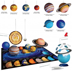 Puzzle 3D, 108 piese - Sistemul Solar