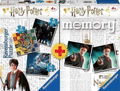 Puzzle - Set 3 puzzle,110 piese +Joc memorie Harry Potter