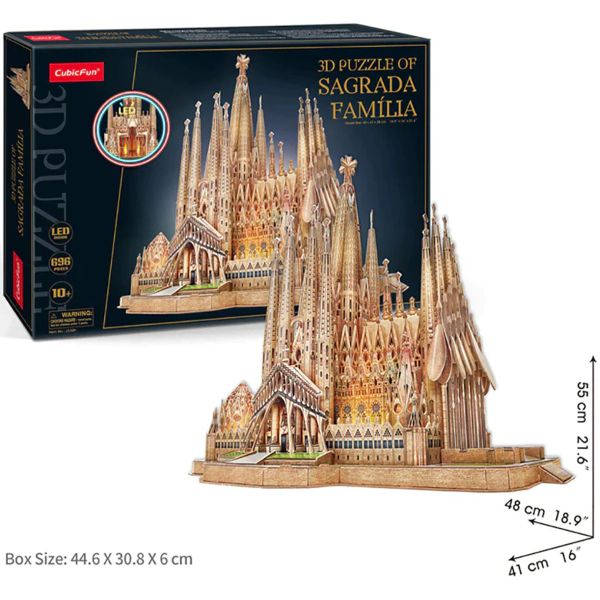CUTEROOM Puzzle 3D in legno, casa gotica, set fai da te per decorare camere da letto e scaffali