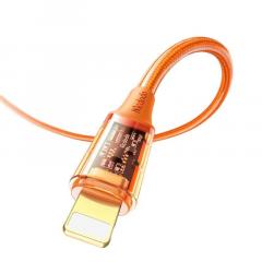 Cablu USB C - Amber Series Fast Charging Type-C la Lightning, 36W, 1.2m Orange