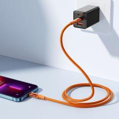 Cablu USB C - Amber Series Fast Charging Type-C la Lightning, 36W, 1.2m Orange