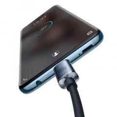 Cablu USB C - Baseus Type-C la Type-C Crystal Shine, 100W, 2m, Negru