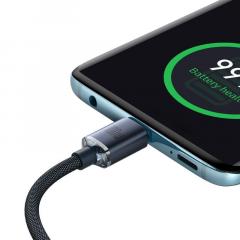 Cablu USB C - Baseus Type-C la Type-C Crystal Shine, 100W, 2m, Negru