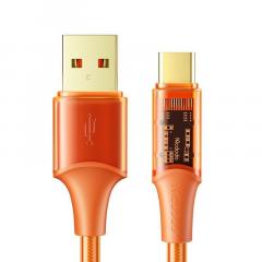 Cablu USB C - Amber Series Fast Charging Type-C 100W, 1.2m Orange