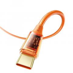 Cablu USB C - Amber Series Fast Charging Type-C 100W, 1.2m Orange