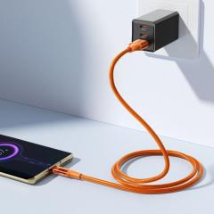 Cablu USB C - Amber Series Fast Charging Type-C 100W, 1.2m Orange