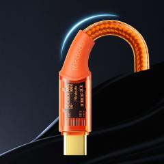 Cablu USB C - Amber Series Fast Charging Type-C 100W, 1.2m Orange