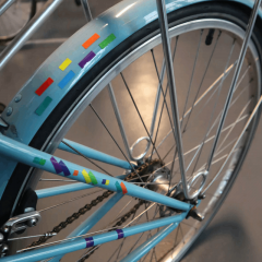 Stickere bicicleta - Rainbow Blocks Reflect
