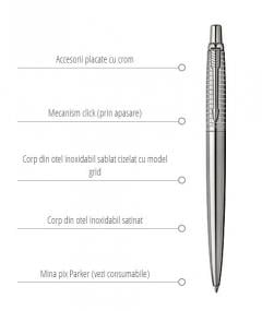 Pix Parker Jotter Premium Classic Stainless Steel - sablat Parker