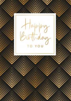 Felicitare - Gold Rush - Happy Birthday to You