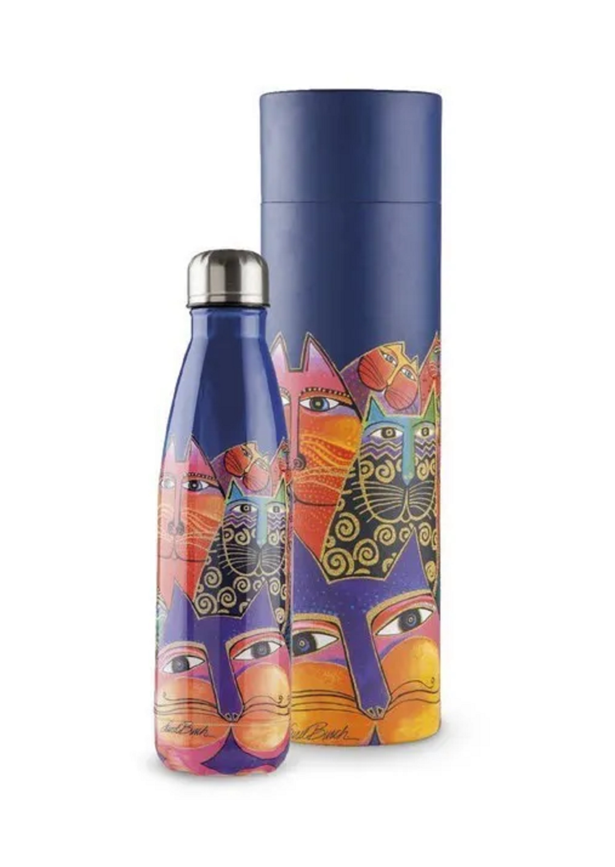 Termos - Laurel Burch - Fantastic Felines - Albastru