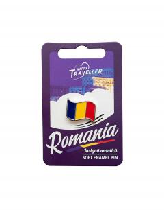 Insigna pin - Happy Traveller - Tricolor