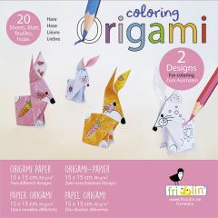 Set origami - Coloring Origami - Hares