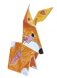 Set origami - Coloring Origami - Hares
