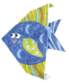 Set origami - Coloring Origami - Fish