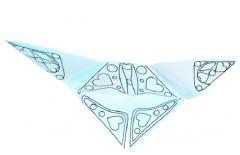 Set origami - Coloring Origami - Butterflies