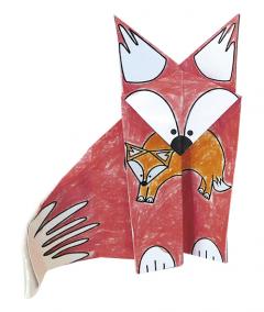 Set origami - Coloring Origami - Foxes