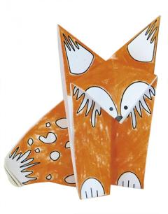 Set origami - Coloring Origami - Foxes