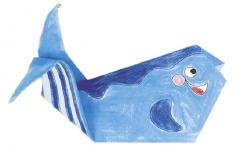 Set origami - Coloring Origami - Whales