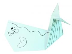 Set origami - Coloring Origami - Whales