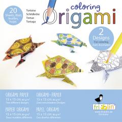 Set origami - Coloring Origami - Turtles