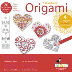 Set origami - Mandala Coloring Origami - Heart