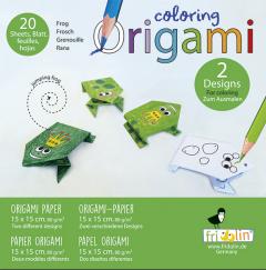 Set origami - Coloring Origami - Frogs