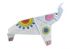 Set origami - Coloring Origami - Elephants