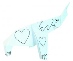 Set origami - Coloring Origami - Elephants