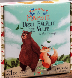 Puzzle 23 piese  - Ursul pacalit de vulpe