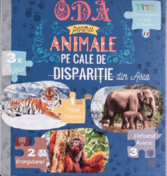 Puzzle 3x50 piese - Oda pentru Animale pe cale de disparitie din Asia