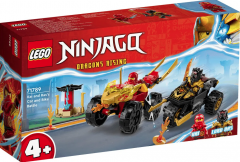 LEGO Ninjago - Infruntarea dintre Kai in masina si Ras pe motocicleta [71789]