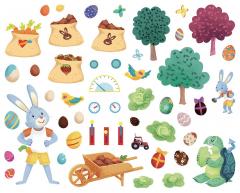 Set 180 de stickere repozitionabile - Tematica de Paste