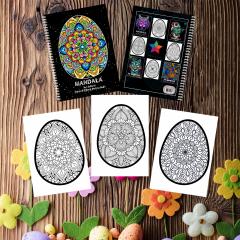 50 Mandale. Carte de colorat pentru adulti - Oua de paste