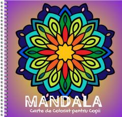 50 Mandale. Carte de colorat pentru copii - Mandala