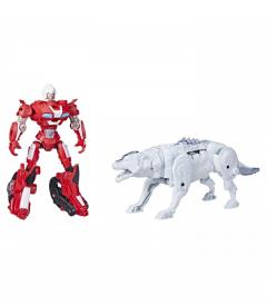 Set 2 figurine Transformers - Beast Alliance - Arcee Si Silverfang 13cm
