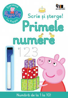 Peppa Pig - Scrie si sterge!  - Primele numere