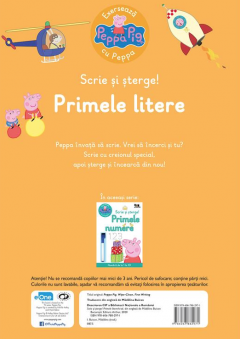 Peppa Pig - Scrie si sterge! - Primele litere