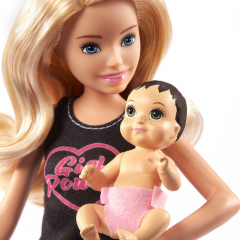 Papusa - Barbie Skipper First Job - Babysitter Blonda