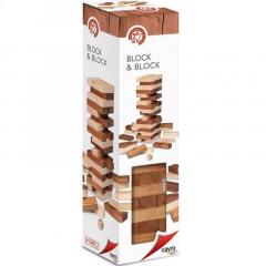 Joc de constructie - Turnul de lemn natural