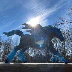 Figurina - Calul nemuritor Pyrois albastru