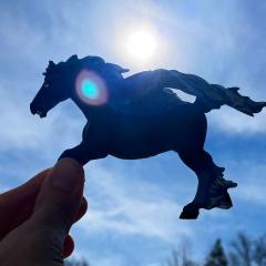 Figurina - Calul nemuritor Pyrois albastru