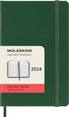 Agenda 2024 - 12-Months Daily Planner - Pocket, Hard Cover - Myrtle Green