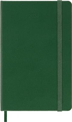 Agenda 2024 - 12-Months Daily Planner - Pocket, Hard Cover - Myrtle Green