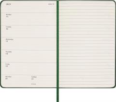 Agenda 2024 - 12-Months Weekly Planner - Pocket, Hard Cover - Myrtle Green