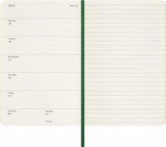 Agenda 2024 - 12-Months Weekly Planner - Pocket, Soft Cover - Myrtle Green