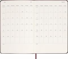 Agenda 2024 - 12-Months Weekly Planner - Large, Hard Cover - Burgundy Red